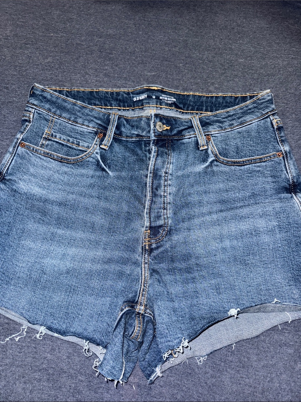 Old Navy High-Rise Blue Denim Cutoff Shorts